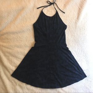 VANS blue & black tie dye halter top skater dress